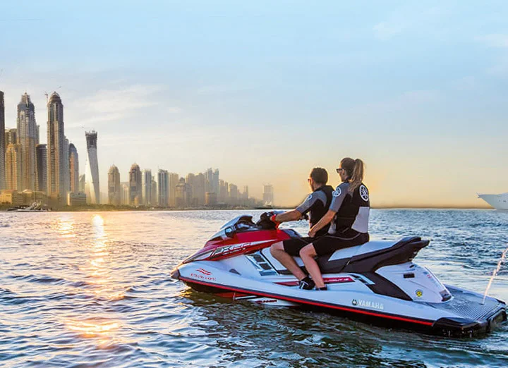 Couple on a jetski
