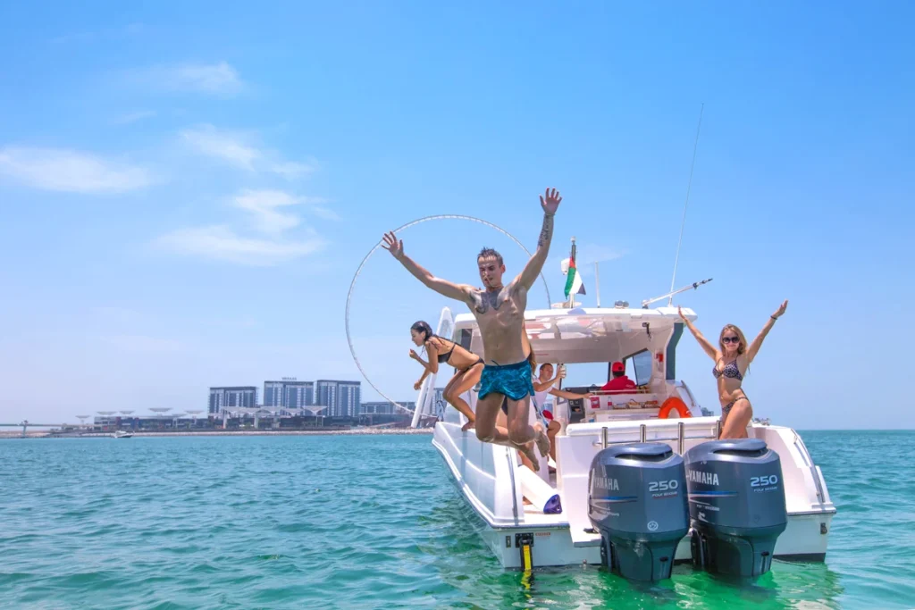 clients on a boat rental