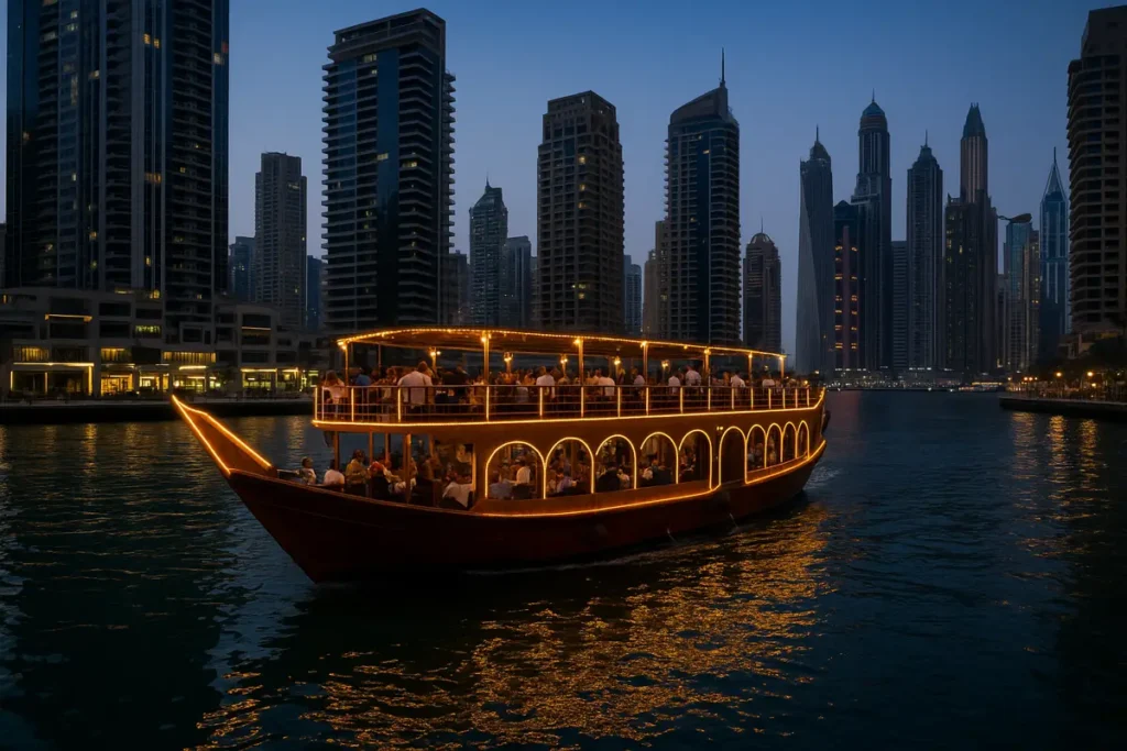 dhow cruise in dubai with clients