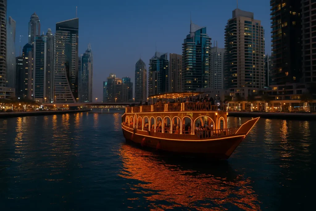 dhow cruise sailing from Dubai Marina