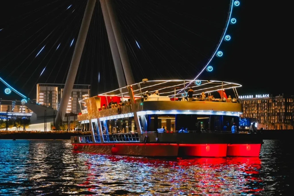 Dubai Marina cruise sailing on Dubai waters