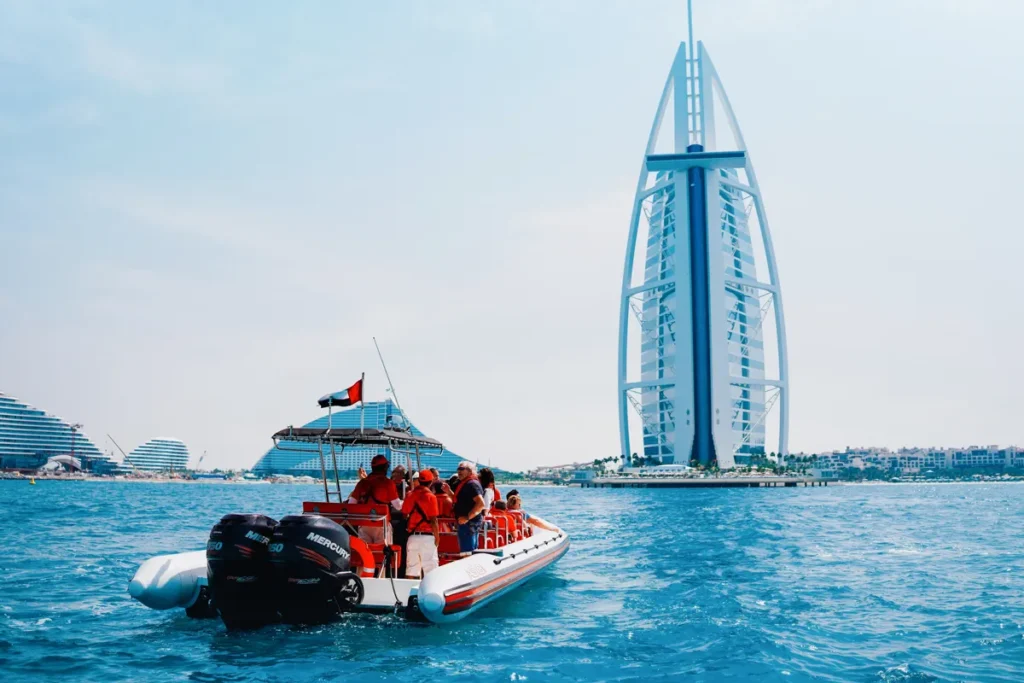 Speed boat In front of Burj Al Arab