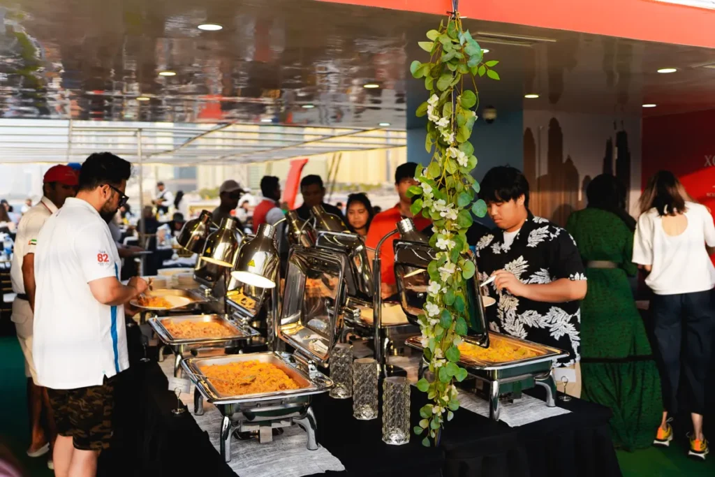 people dining on a dinner cruise
