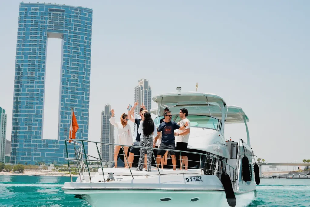 people enjoying on a private yacht in Dubai