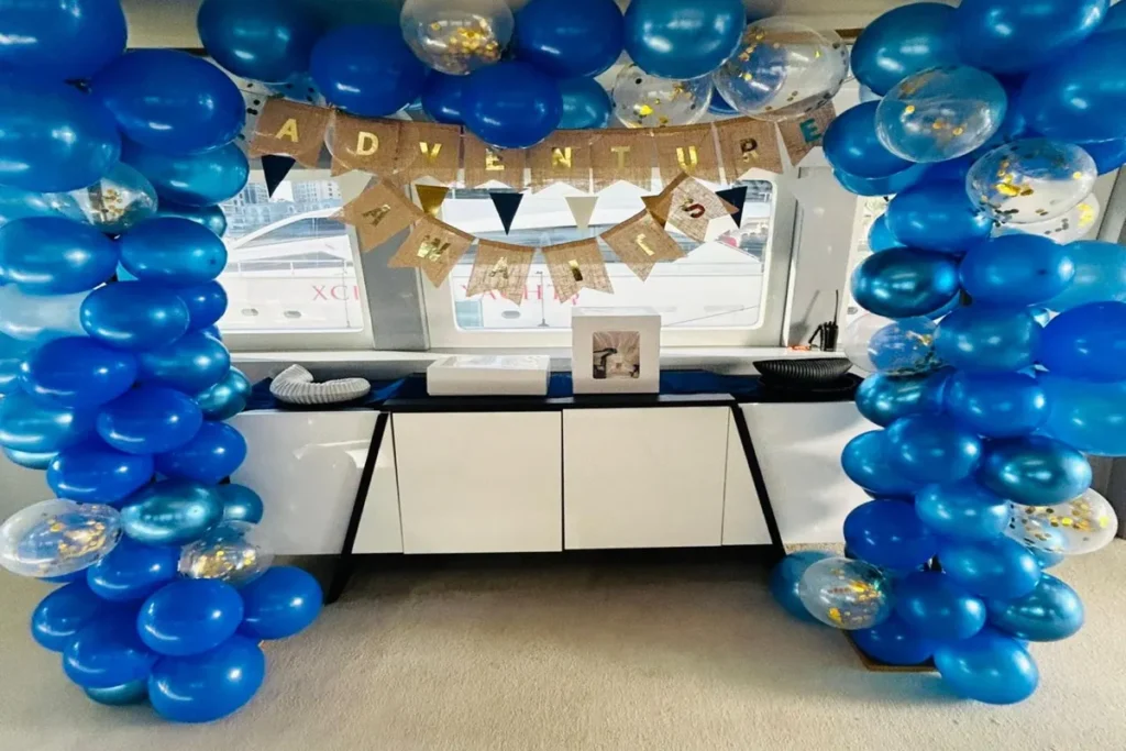 birthday party celebration on a yacht