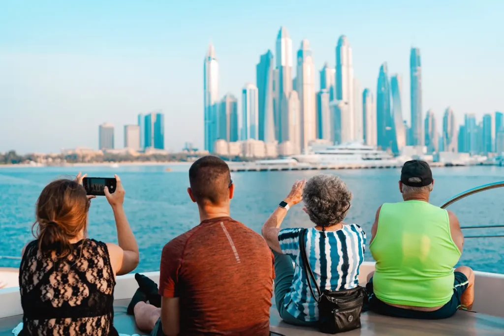 clients enjoying yacht tour with Epic yachts