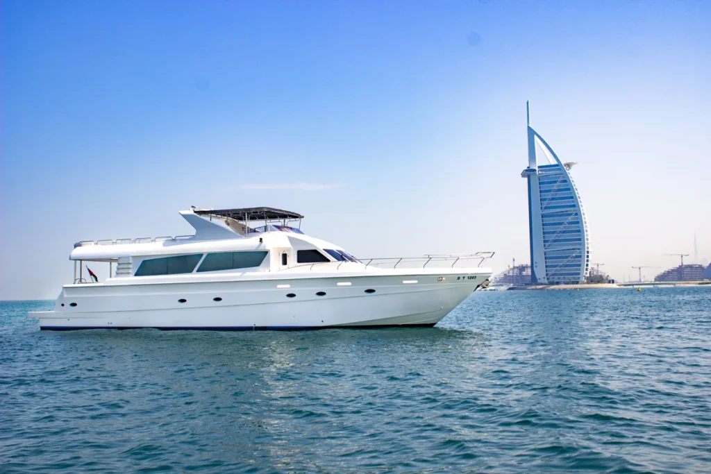 private yacht on water