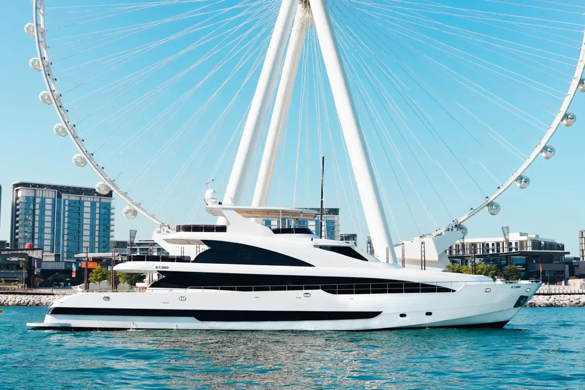 tri-deck superyacht in Dubai